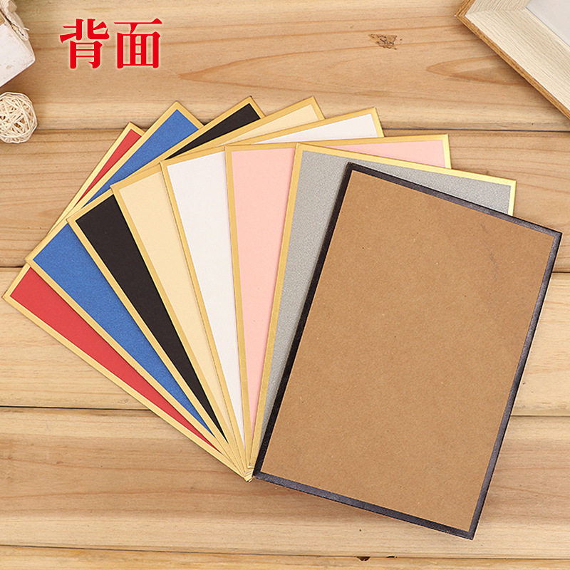 custom business paper mail envelope kraft invitation card DL C4 A4 A5  recycled mini paper folding square envelope gold stamp